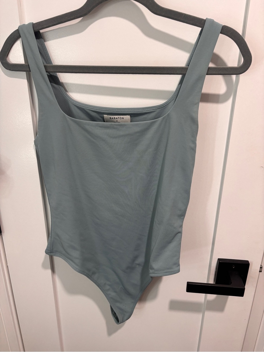 Aritzia Babaton Scoop Neck Bodysuit in Sage Blue
